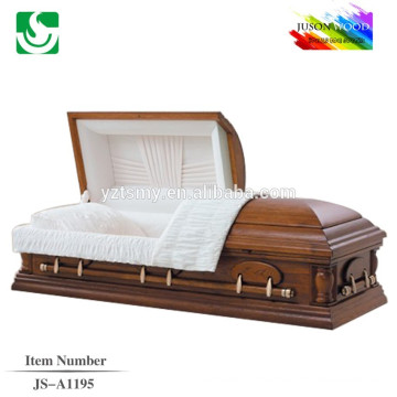 American style best-selling flat lid cremation wooden casket